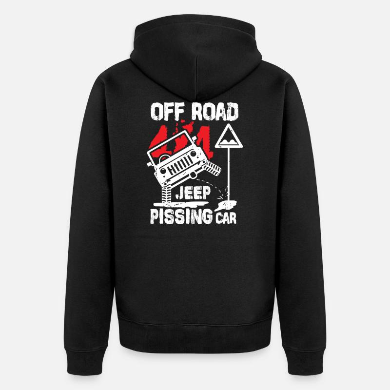 Jeep Hors-piste Pissing - Veste à capuche bio Premium Unisexe - noir