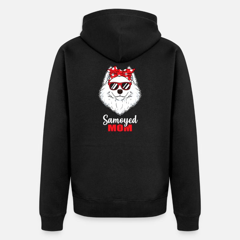 Samojede chiens cadeau maman - Veste à capuche bio Premium Unisexe - noir