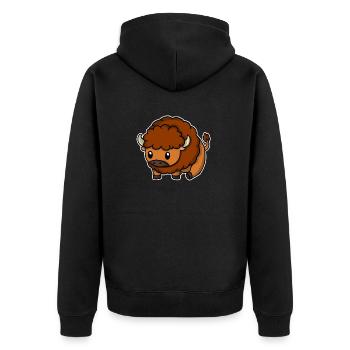 Bison doux Bison Cadeau de boeuf sauvage - Veste à capuche bio Premium Unisexe - noir - Dos - Nico (187cm)