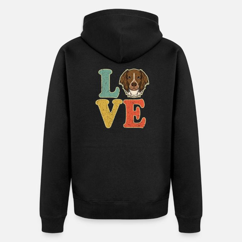 Cher Münsterländer chien cadeau - Veste à capuche bio Premium Unisexe - noir
