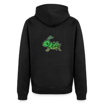 Sauterelles vertes Sauterelles insecte cadeau - Veste à capuche bio Premium Unisexe - noir - Dos - Nico (187cm)