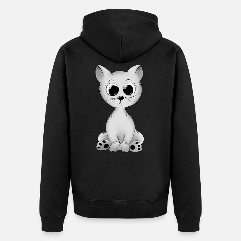 Chat - Veste à capuche bio Premium Unisexe - noir