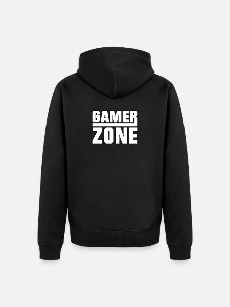Gamer Zone - gaming - Unisex Premium Organic Zip Hoodie - black