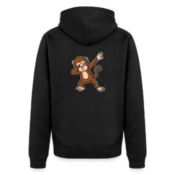 Drôle de singe de dabbing cadeau - Veste à capuche bio Premium Unisexe - noir - Dos - Nico (187cm)