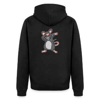 Drôle dabbing rat souris cadeau - Veste à capuche bio Premium Unisexe - noir - Dos - Nico (187cm)