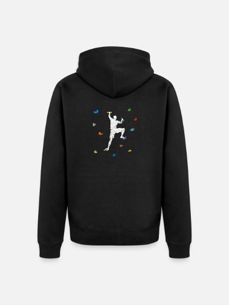 Boulder Mur Escaladeur idée cadeau - Veste à capuche bio Premium Unisexe - noir