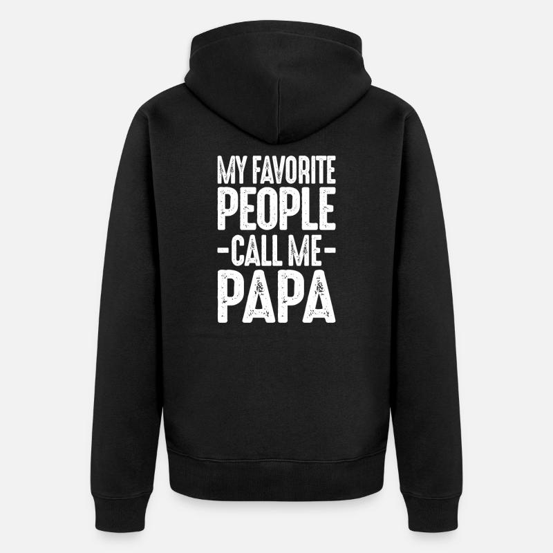 Papa préféré - Veste à capuche bio Premium Unisexe - noir