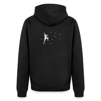 Drôle de cadeau de grimpeur Boulder coloré - Veste à capuche bio Premium Unisexe - noir - Dos - Nico (187cm)