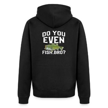 Drôle de pêche à l'achigan à grande bouche Cadeau - Veste à capuche bio Premium Unisexe - noir - Dos - Nico (187cm)