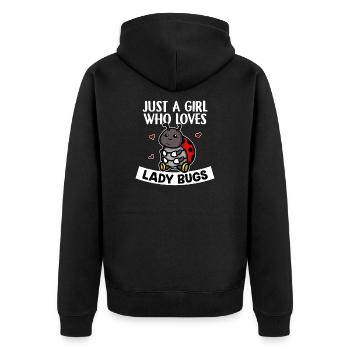Just A Girl Who Loves Lady Bugs Lady Bug Costume - Unisex Premium Organic Zip Hoodie - black - Back - Nico (187cm)