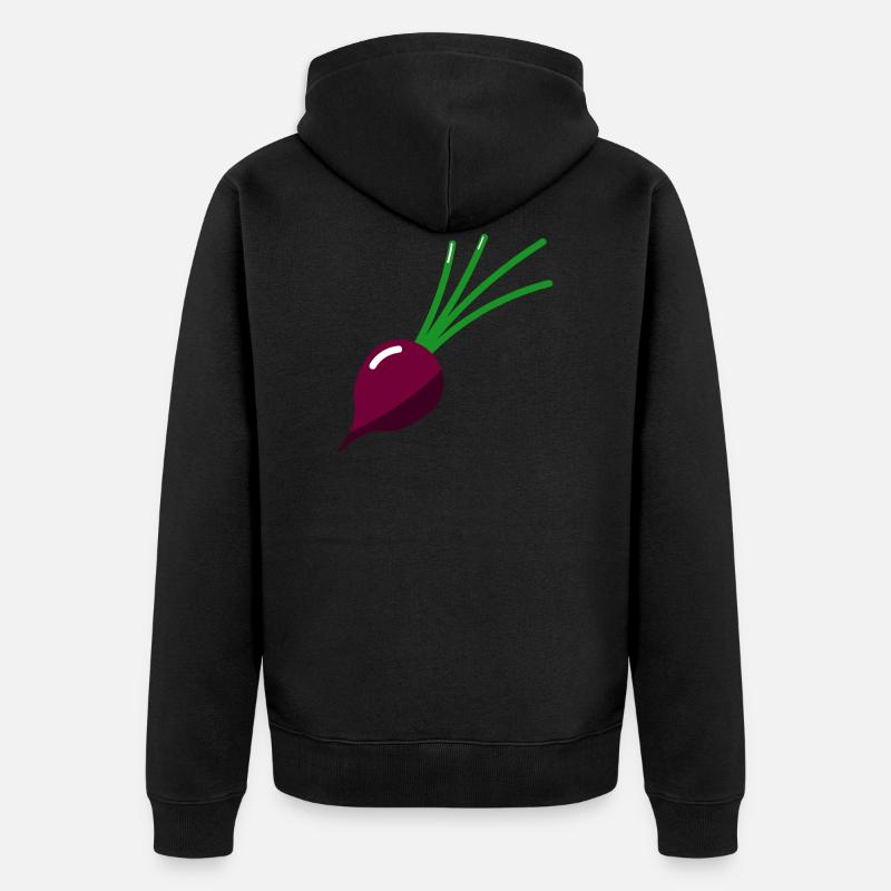 Betterave - Illustration - Veste à capuche bio Premium Unisexe - noir