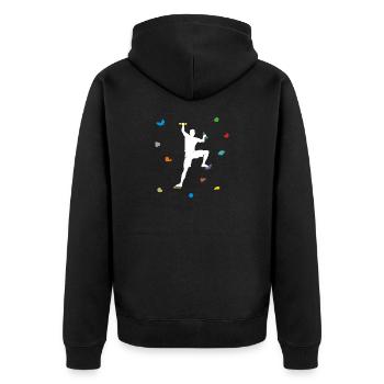 Bouldern Boulder hall mur cadeau - Veste à capuche bio Premium Unisexe - noir - Dos - Nico (187cm)