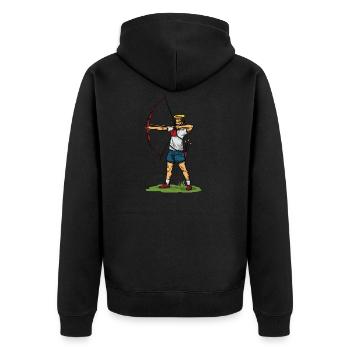 Cool Jesus tir à l’arc idée cadeau - Veste à capuche bio Premium Unisexe - noir - Dos - Nico (187cm)