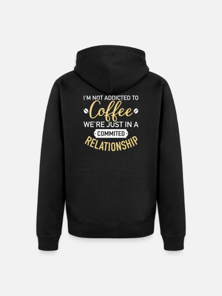 café - Veste à capuche bio Premium Unisexe - noir