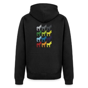 Neon Pop Art Retro Mulet Mulet Idée cadeau - Veste à capuche bio Premium Unisexe - noir - Dos - Nico (187cm)
