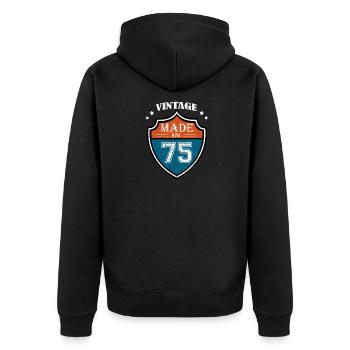 Vintage Made In 75 Sport 1975 Cadeau anniversaire - Veste à capuche bio Premium Unisexe - noir - Dos - Nico (187cm)
