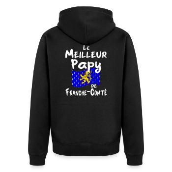 Le Meilleur Papy de Franche-Comté - Veste à capuche bio Premium Unisexe - noir - Dos - Nico (187cm)