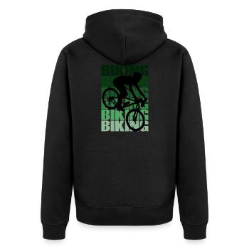 Faire du vélo faire du vélo - Veste à capuche bio Premium Unisexe - noir - Dos - Nico (187cm)