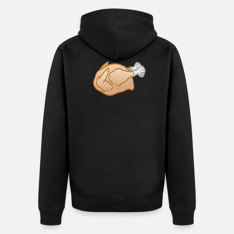 Poulet rôti - Veste à capuche bio Premium Unisexe - noir