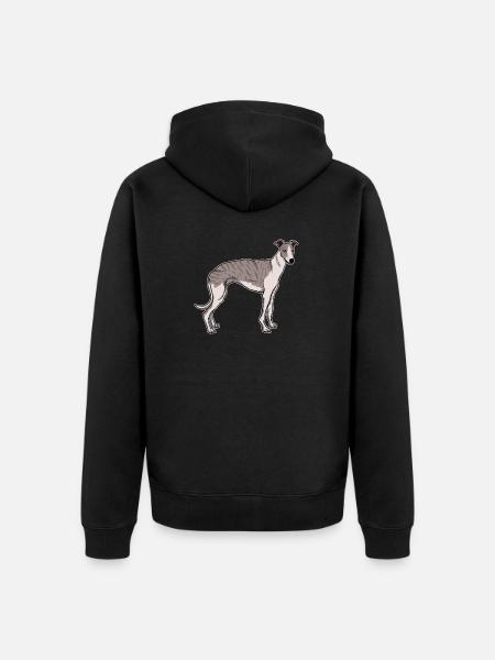 Whippet Dog Owner Gift Idea - Unisex Premium Organic Zip Hoodie - black