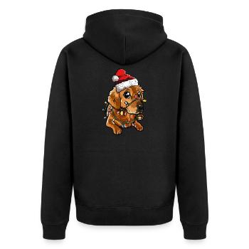 Golden Retriever Cadeau de Noël chiens - Veste à capuche bio Premium Unisexe - noir - Dos - Nico (187cm)