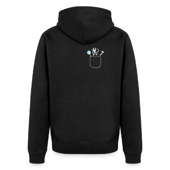 Outils dentistes Dans La poche poitrine Dentiste - Veste à capuche bio Premium Unisexe - noir - Dos - Nico (187cm)