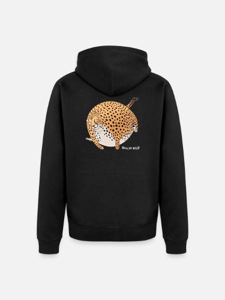 Rollin'Wild - Cheetah - Unisex Premium Bio Zip Hoodie - Schwarz