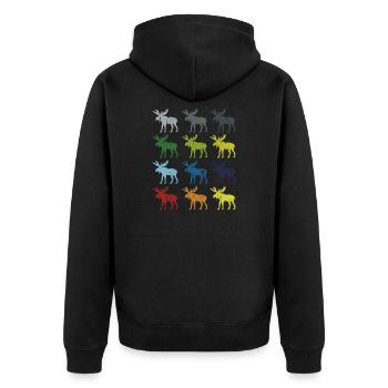 Neon Pop Art Rétro Orignal Sauvage Cadeau - Veste à capuche bio Premium Unisexe - noir - Dos - Nico (187cm)