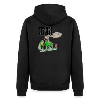 Trail - Veste à capuche bio Premium Unisexe - noir - Dos - Nico (187cm)