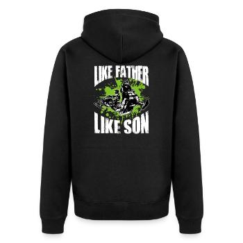 Cool Like Father, Like Son Snowmobile Fahrer - Veste à capuche bio Premium Unisexe - noir - Dos - Nico (187cm)