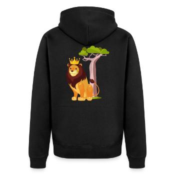 Roi lion - Veste à capuche bio Premium Unisexe - noir - Dos - Nico (187cm)