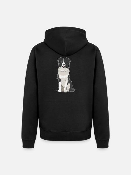 Border Collie gåva - Ekologisk premiumluvjack unisex - svart