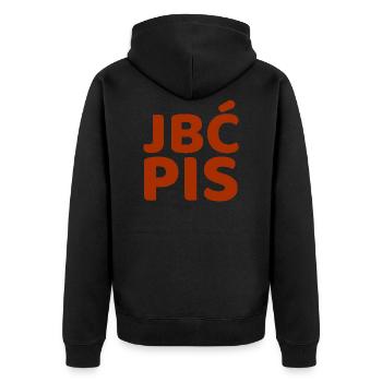 JBĆ PIS - Unisex Premium Organic Zip Hoodie - black - Back - Nico (187cm)