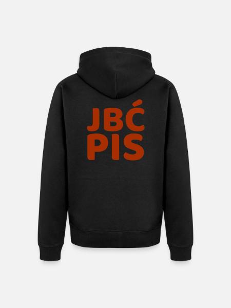 JBĆ PIS - Unisex Premium Organic Zip Hoodie - black