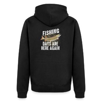 Drôle de pêche au brochet du nord Cadeau de - Veste à capuche bio Premium Unisexe - noir - Dos - Nico (187cm)