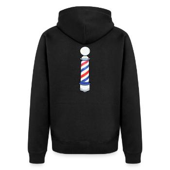 Cadeau du barbier - Veste à capuche bio Premium Unisexe - noir - Dos - Nico (187cm)