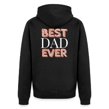 Best dad ever - Veste à capuche bio Premium Unisexe - noir - Dos - Nico (187cm)