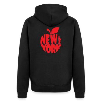 Accro à New York - Veste à capuche bio Premium Unisexe - noir - Dos - Nico (187cm)