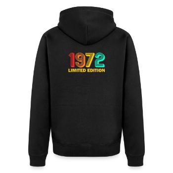 1972 limited Edition Naissance 1972 Cadeau - Veste à capuche bio Premium Unisexe - noir - Dos - Nico (187cm)
