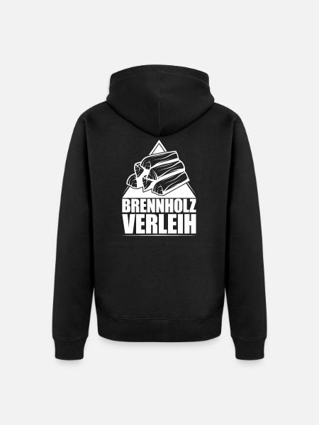Brennholz Verleih - Unisex Premium Bio Zip Hoodie - Schwarz