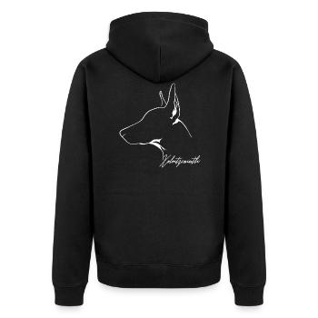 XOLOITZCUINTLI Xolo Dog Dogs Naked Dog Wilsigns - Unisex Premium Organic Zip Hoodie - black - Back - Nico (187cm)