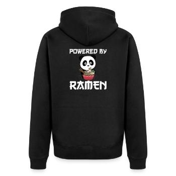 Love Ramen cute panda kawaii pandas - Unisex Premium Organic Zip Hoodie - black - Back - Nico (187cm)