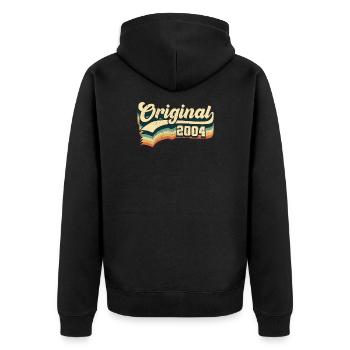 17th Birthday Gift Original Men Women Born In 2004 - Unisex Premium Organic Zip Hoodie - black - Back - Nico (187cm)