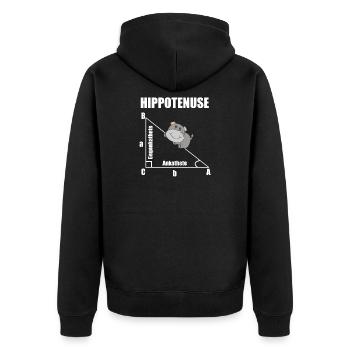 Nerd Geometry Hippotenuse Hypotenuse Math - Unisex Premium Organic Zip Hoodie - black - Back - Nico (187cm)