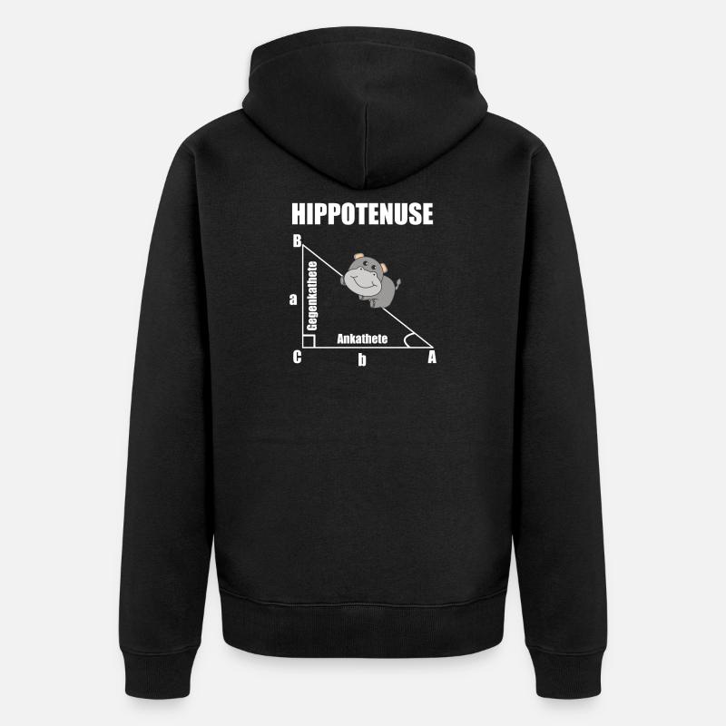 Nerd Geometrie Hippotenuse Hypotenuse Mathe - Unisex Premium Bio Zip Hoodie - Schwarz