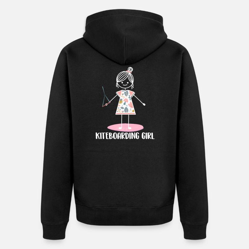 Kitesurf Kiteboard Kite Kite Kiten - Veste à capuche bio Premium Unisexe - noir