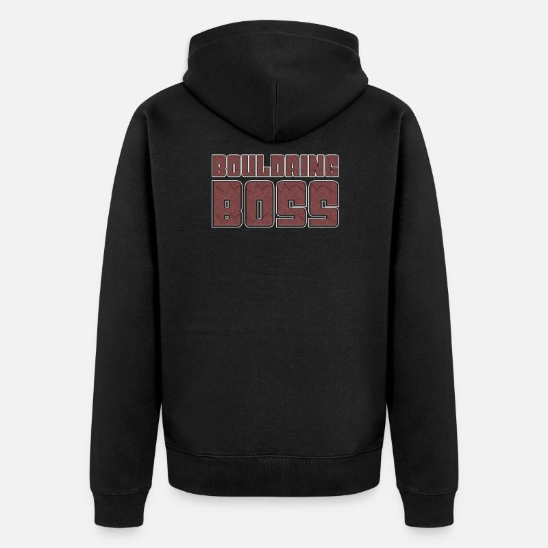 Bouldern - Unisex Premium Bio Zip Hoodie - Schwarz