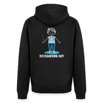 Kitesurf Kiteboard Kite Kite Kiten - Veste à capuche bio Premium Unisexe - noir - Dos - Nico (187cm)