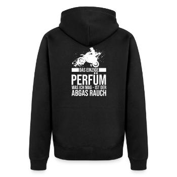 Dirt Bike Supercross MX Motocross - Unisex Premium Bio Zip Hoodie - Schwarz - Hinten - Nico (187cm)