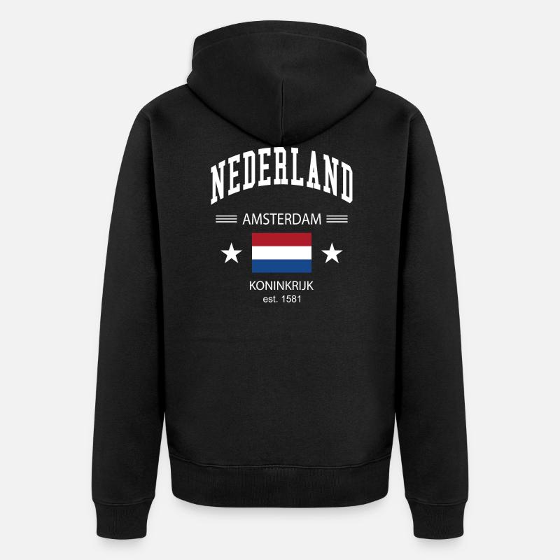 Pays-Bas - Veste à capuche bio Premium Unisexe - noir